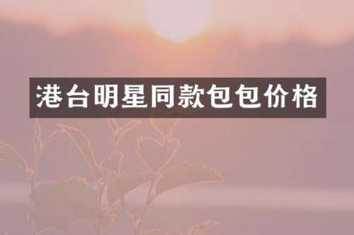 港台明星同款包包价格