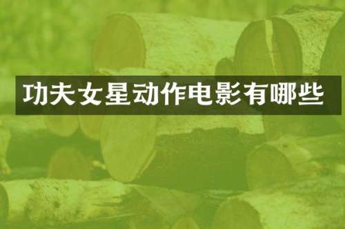 功夫女星动作电影有哪些
