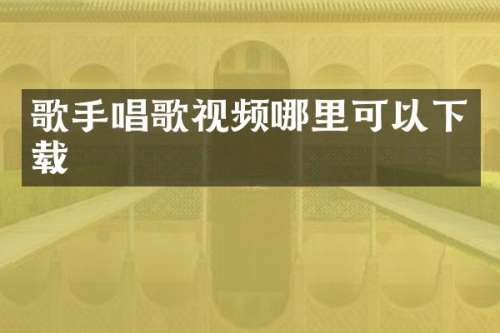 歌手唱歌视频哪里可以下载