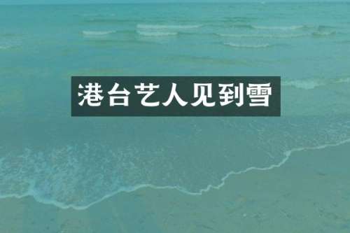 港台艺人见到雪