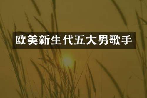 欧美新生代五大男歌手