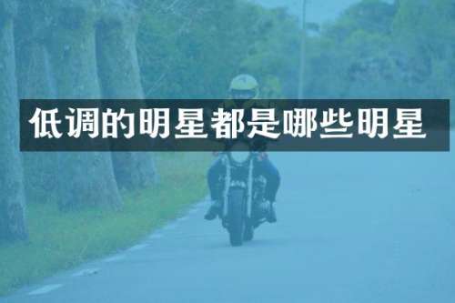 低调的明星都是哪些明星