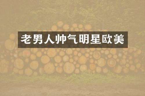 老男人帅气明星欧美