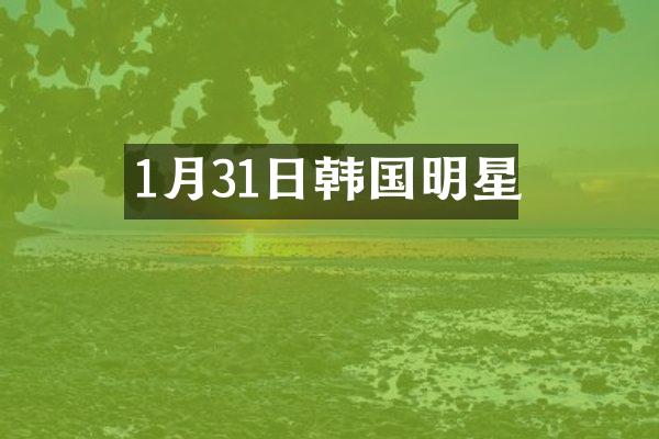 1月31日韩国明星