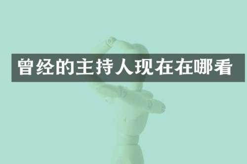 曾经的主持人现在在哪看