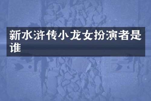 新水浒传扮演者是谁