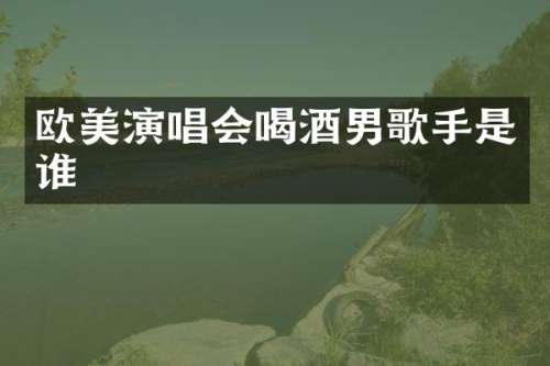 欧美演唱会喝酒男歌手是谁