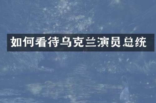 如何看待乌克兰演员总统
