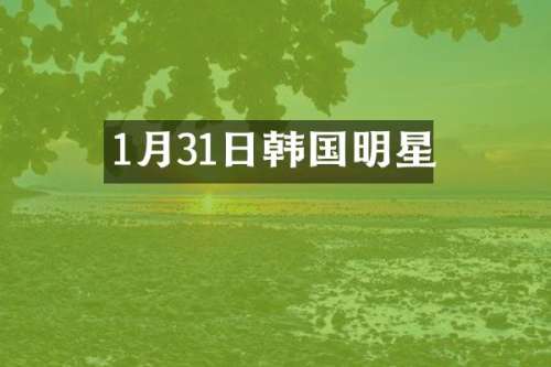 1月31日韩国明星