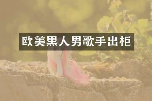 欧美黑人男歌手出柜