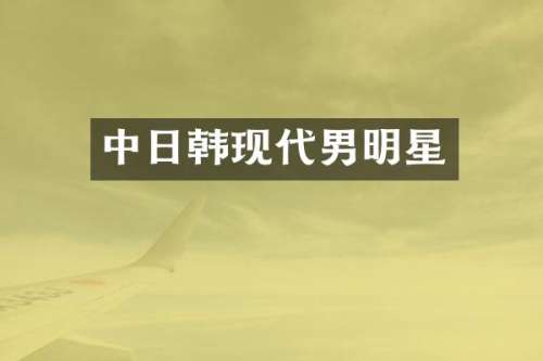 中日韩现代男明星