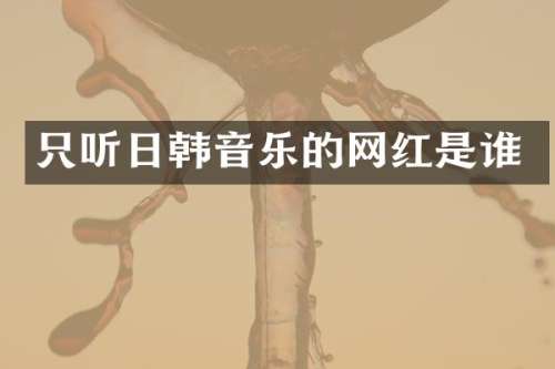 只听日韩音乐的网红是谁