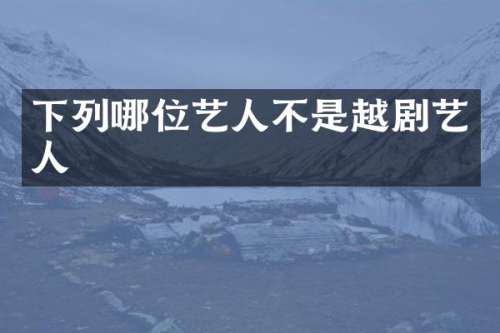 下列哪位艺人不是越剧艺人