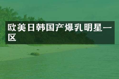 欧美日韩国产明星一区