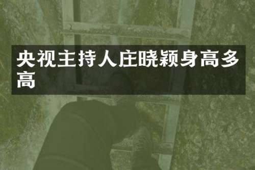 央视主持人庄晓颖身高多高