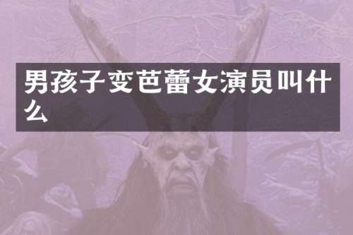 男孩子变芭蕾女演员叫什么