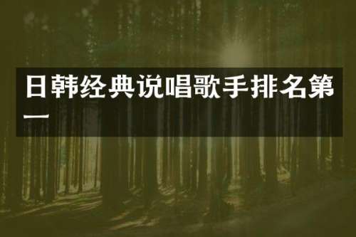日韩经典说唱歌手排名第一