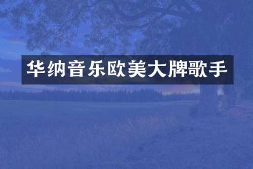 华纳音乐欧美大牌歌手