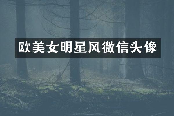 欧明星风微信头像