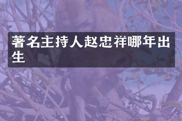 著名主持人赵忠祥哪年出生