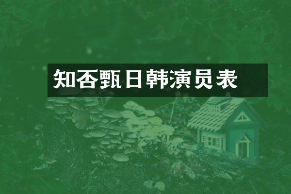 知否甄嬛日韩演员表