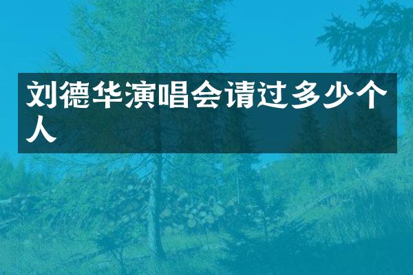 刘德华演唱会请过多少个人