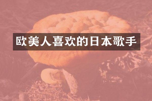 欧美人喜欢的日本歌手