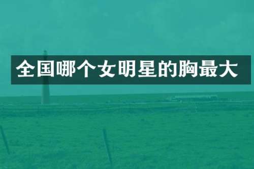 全国哪个女明星的最大