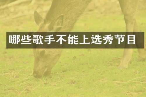 哪些歌手不能上选秀节目