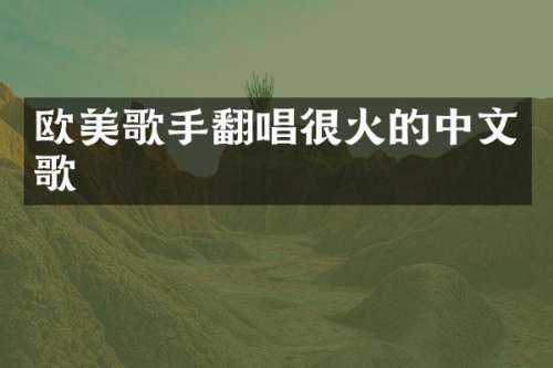 欧美歌手翻唱很火的中文歌