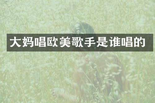 大妈唱欧美歌手是谁唱的