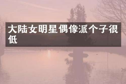 大陆女明星偶像派个子很低