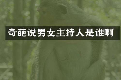 奇葩说男女主持人是谁啊