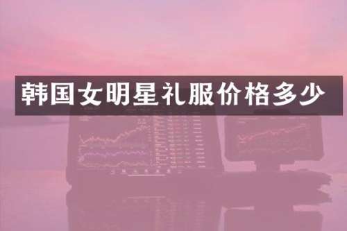 韩国女明星礼服价格多少