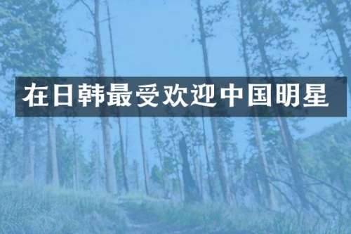 在日韩最受欢迎中国明星