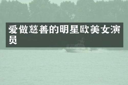 爱做慈善的明星欧演员