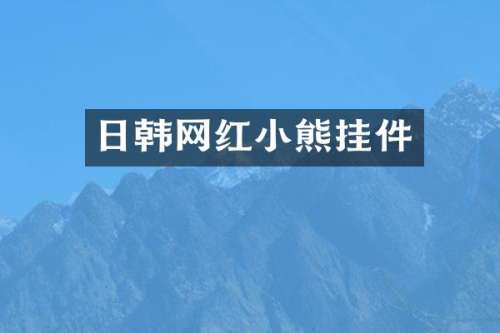 日韩网红小熊挂件