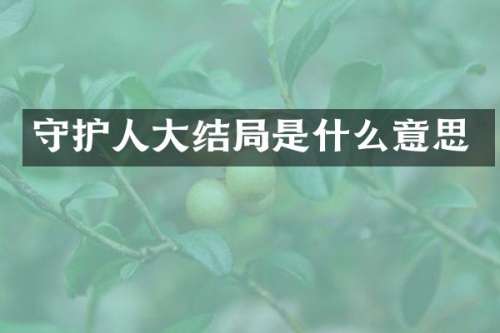 守护人大结局是什么意思