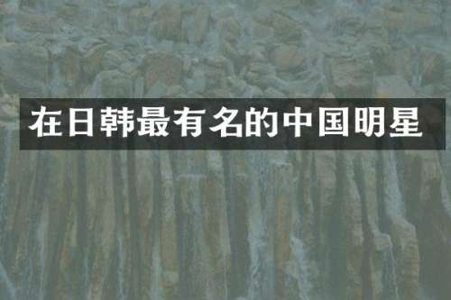 在日韩最有名的中国明星