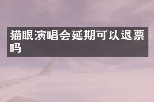 猫眼演唱会延期可以退票吗