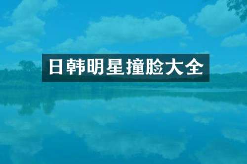 日韩明星撞脸大全