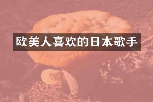 欧美人喜欢的日本歌手