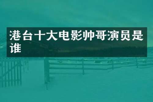 港台十大电影帅哥演员是谁