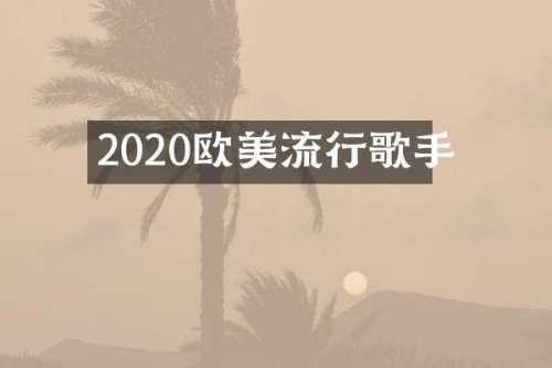 2020欧美流行歌手