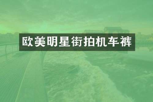 欧美明星街拍机车裤