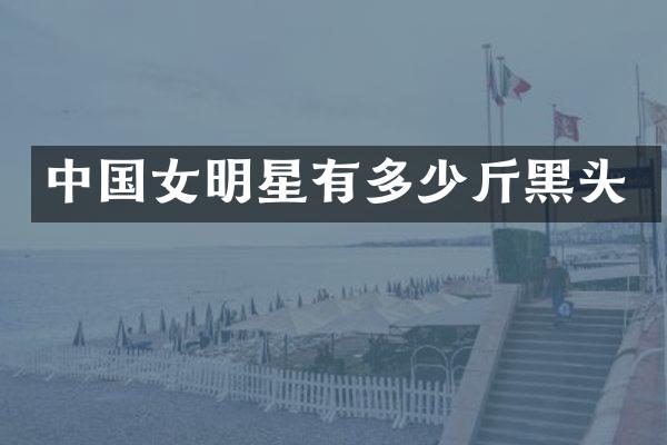 中国女明星有多少斤黑头