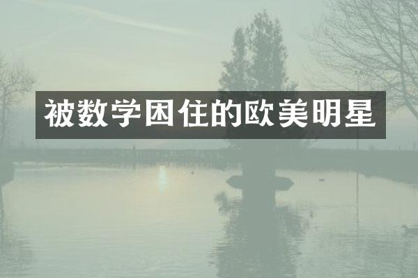 被数学困住的欧美明星