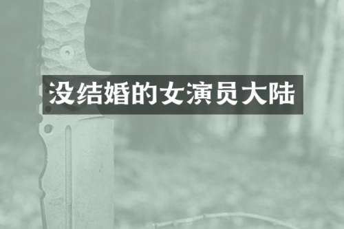 没结婚的女演员大陆