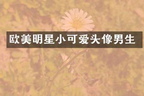 欧美明星小可爱头像男生