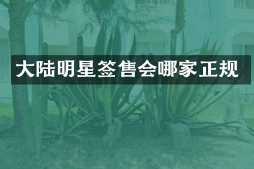 大陆明星签售会哪家正规